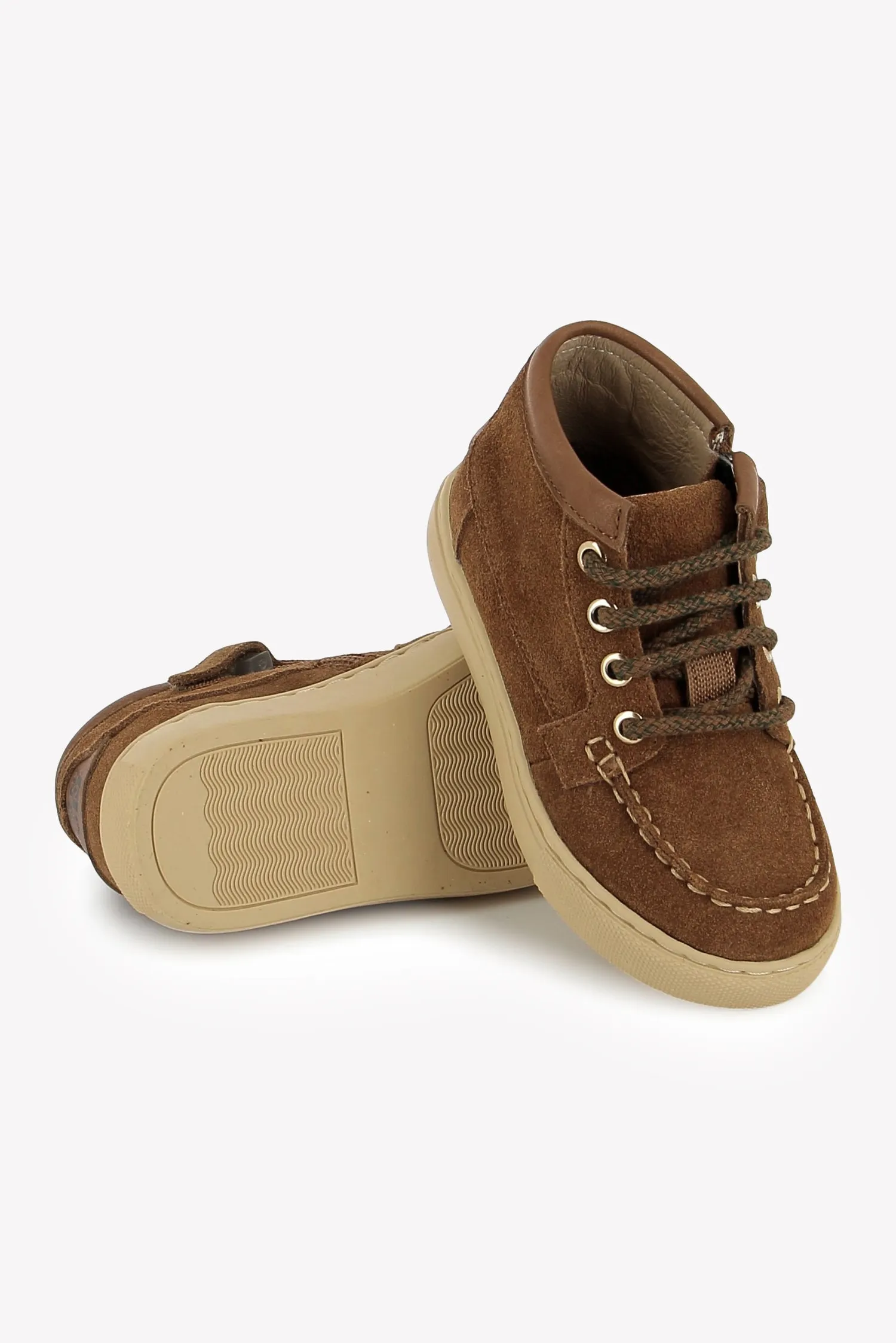 Bonton Basil Zip Boat sneakers brun læder