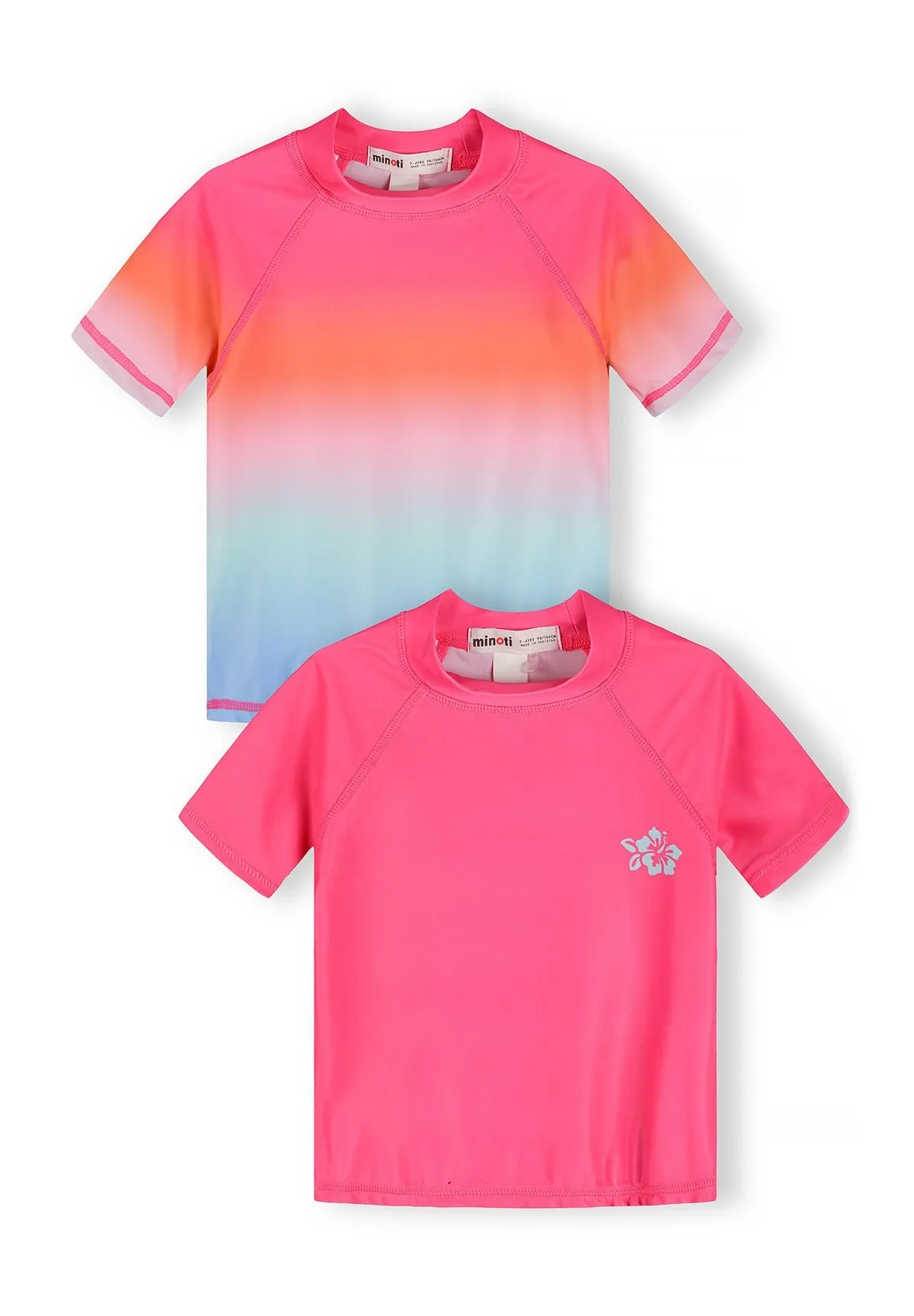 Minoti 44492 badeshirt 2-pak rosa til piger polyester