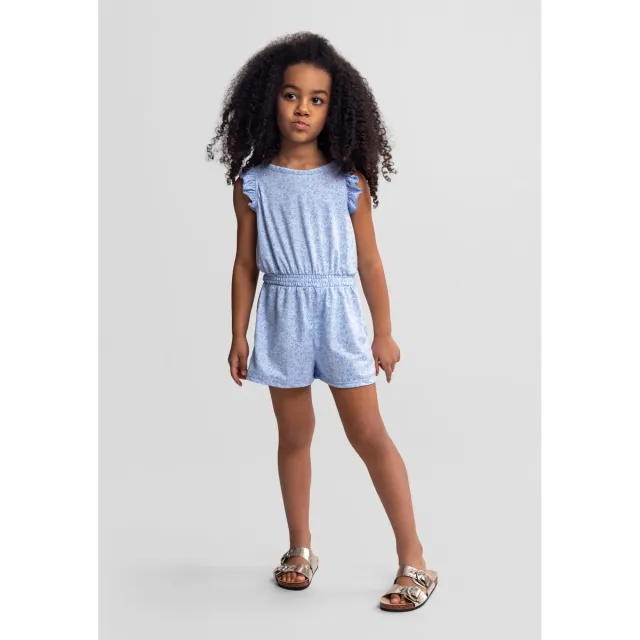 Minoti 44654 jumpsuit blå blomstret piger