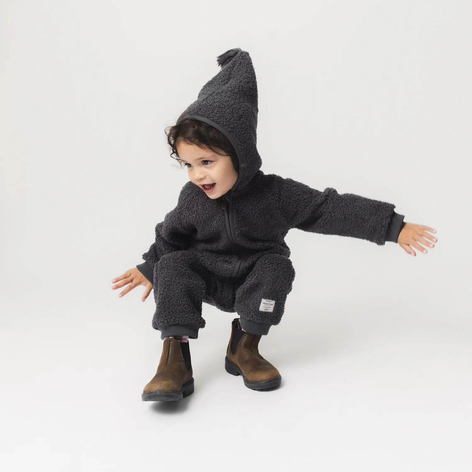 MINI A TURE Matadel teddyfleece heldragt blød baby