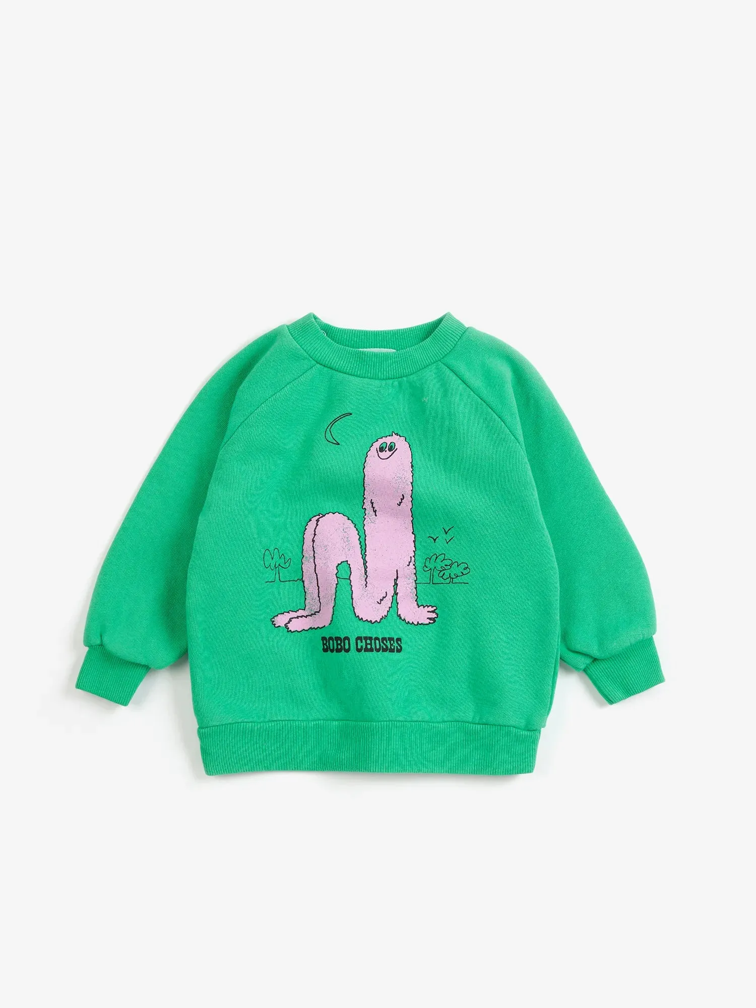 Bobo Choses Long Pinky Puff sweattrøje grøn økologisk