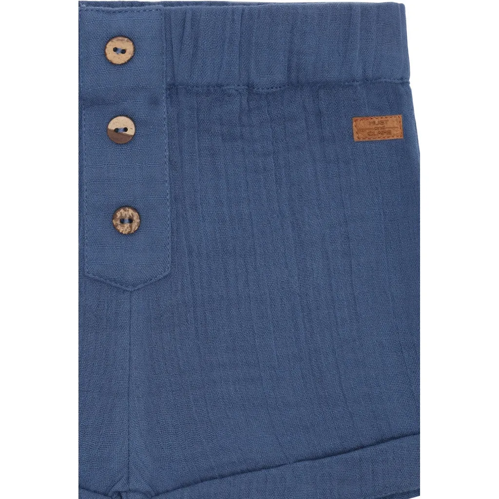 Hust & Claire HCHerluf Muslin shorts Thunder bomuld