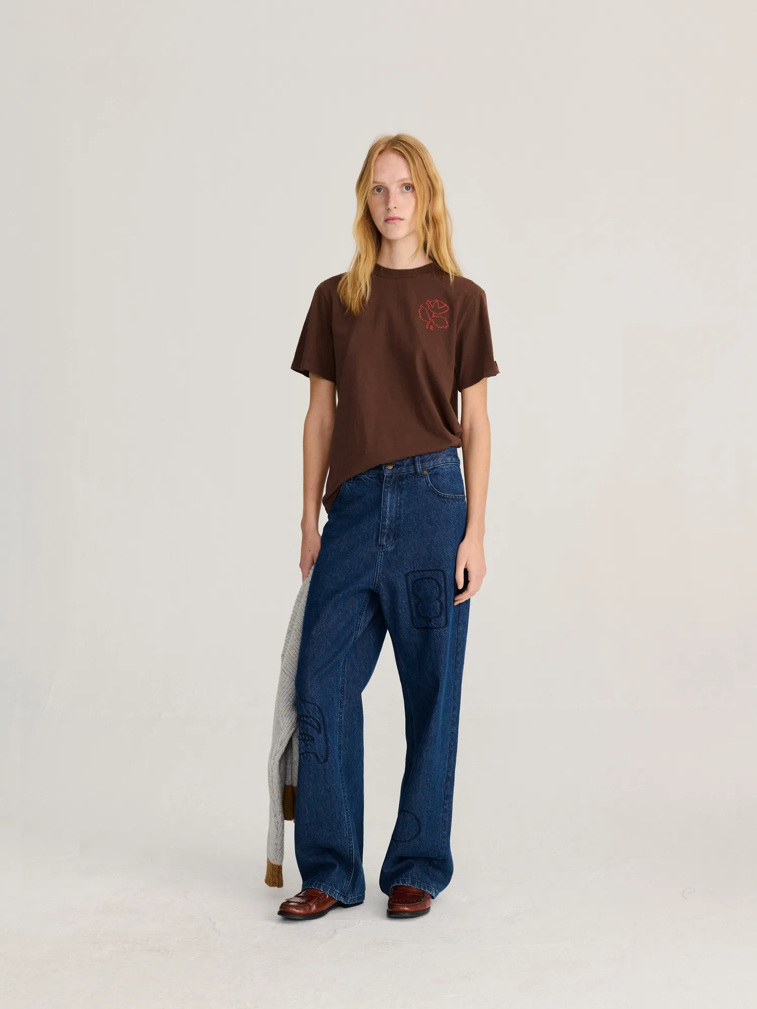 Bobo Choses Vibrant Flower T-shirt mørkebrun XS