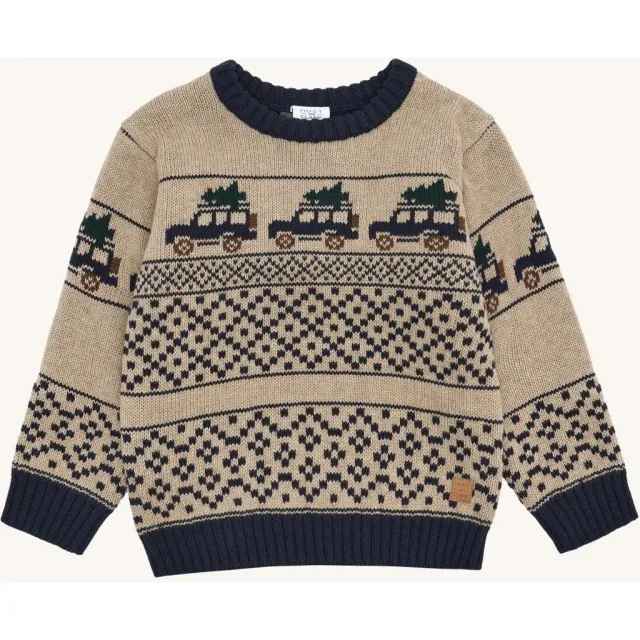 Hust & Claire HCPelle Jeep pullover Biscuit økologisk