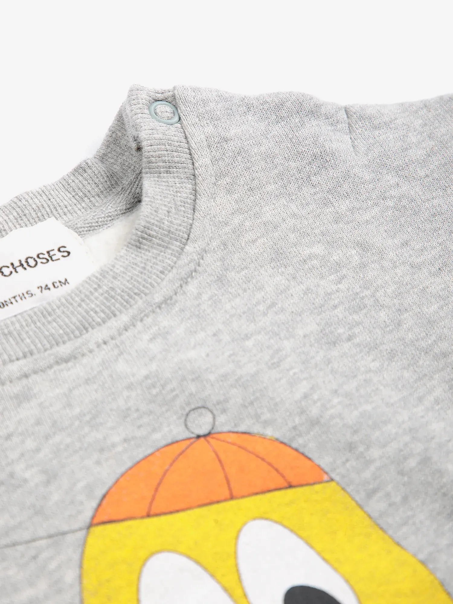 Bobo Choses Bigtooth Lemon sweatshirt grå 3 mdr økologisk
