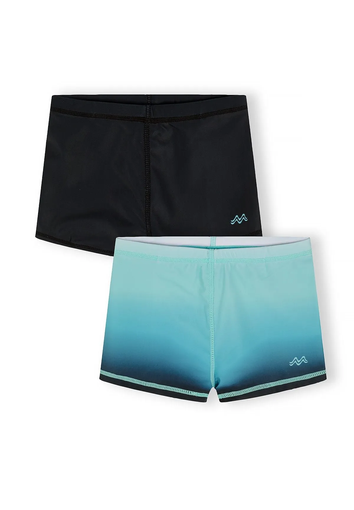 Minoti 44520 badeshorts 2-pak sort blå drenge