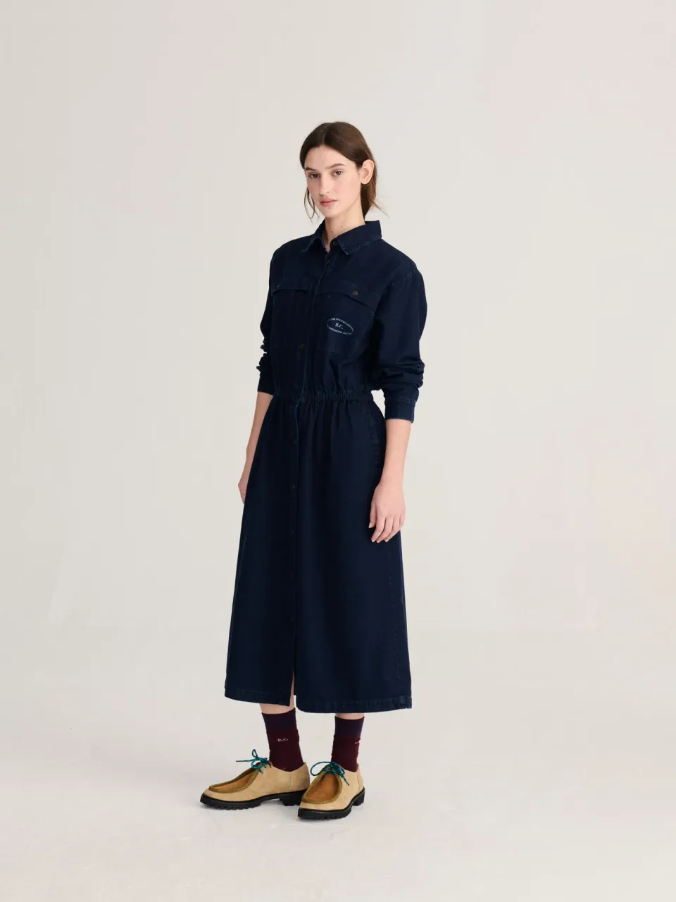 Bobo Choses Washed denim kjole navy