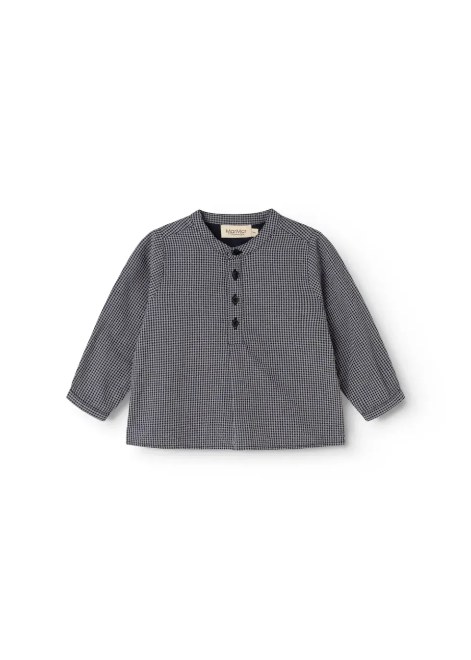 MarMar Totoro Skjorte Pigeon Blue Check – Bomuld