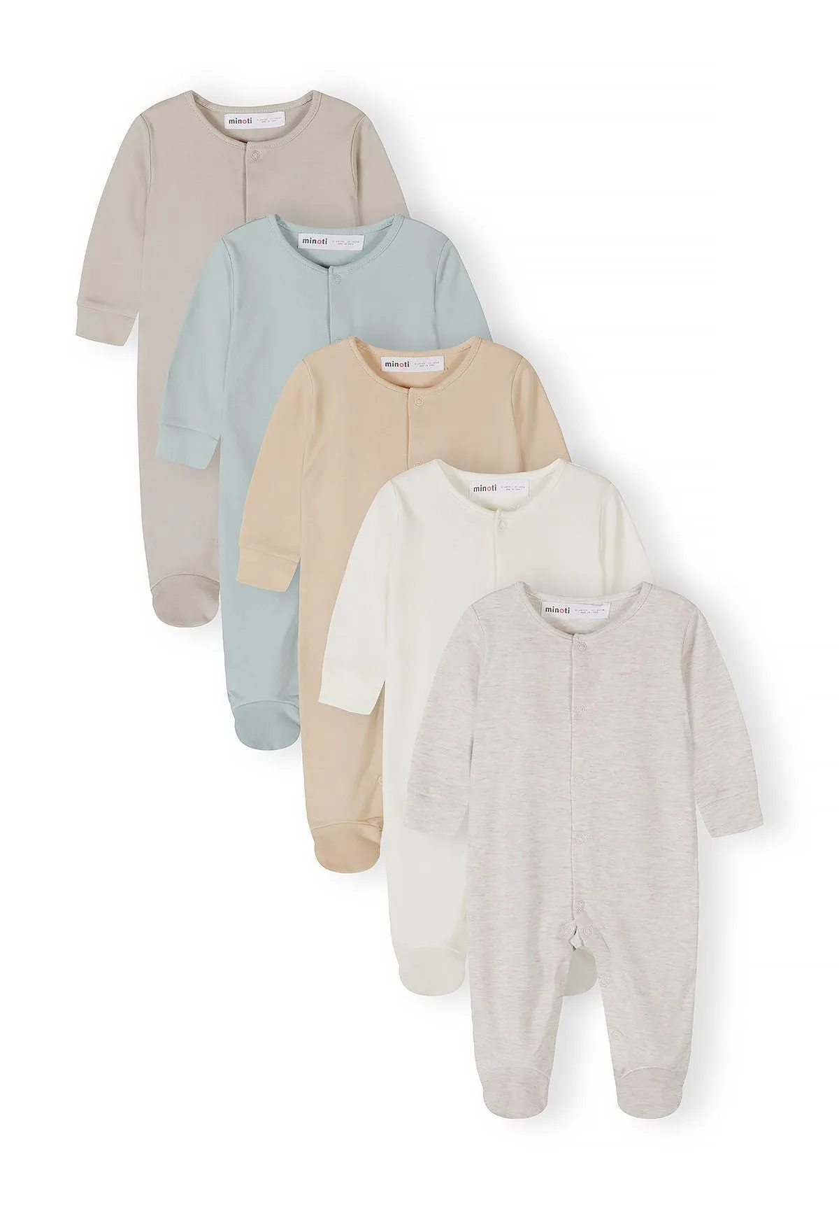 Minoti 44530 sparkedragt 5-pak beige med fødder