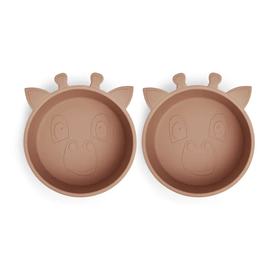 nuuroo Alex dyb tallerken silikone Chocolate malt 2-pak