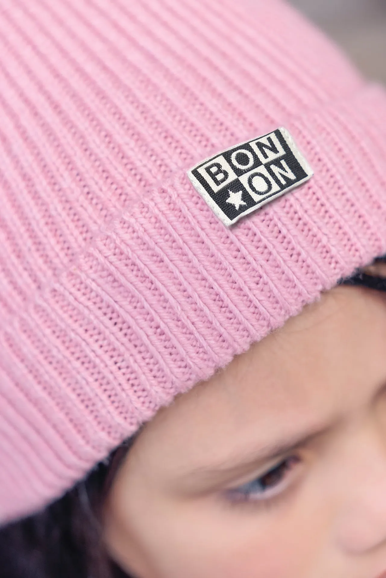 Bonton Myrtille Rose Blossom hue lyserød rib