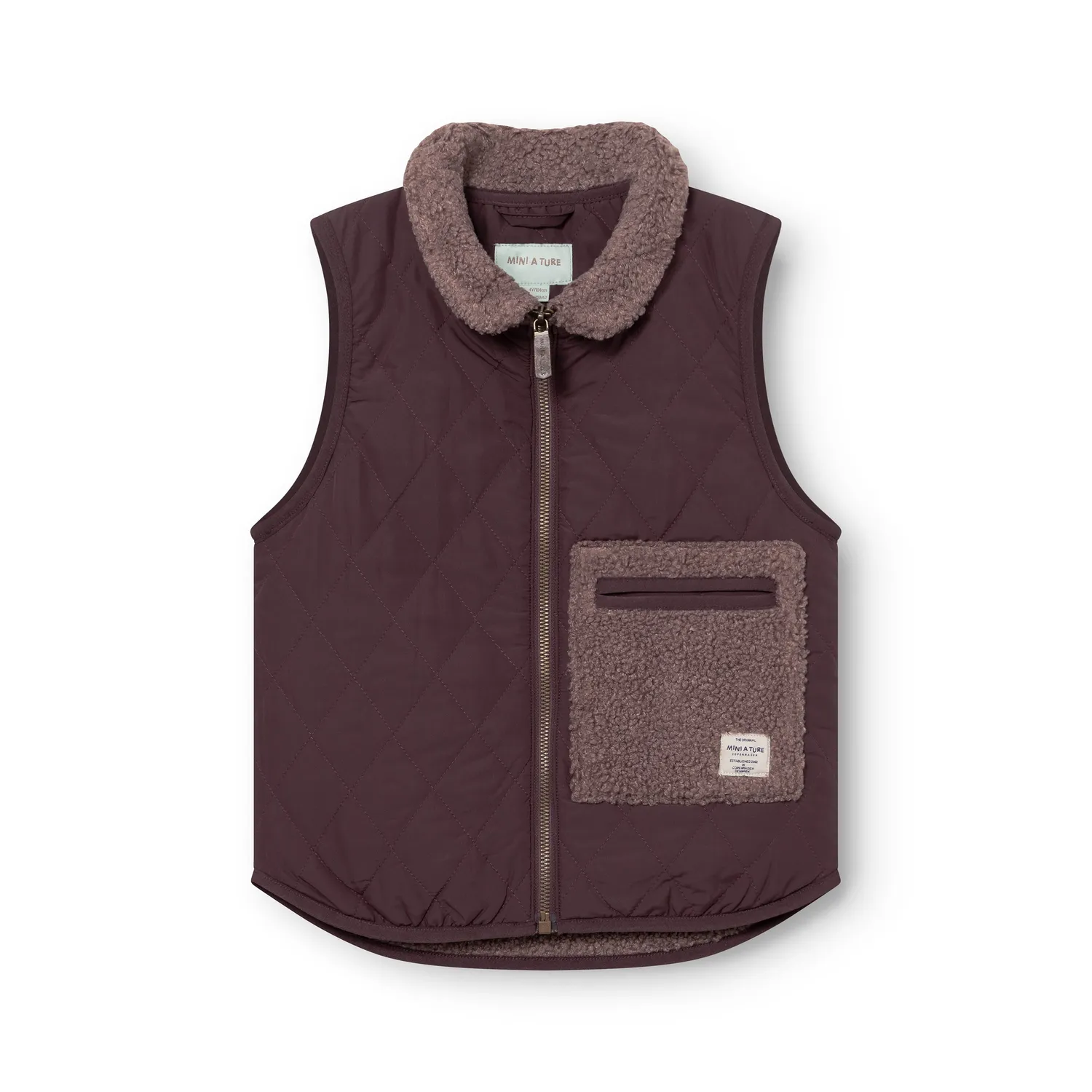 MINI A TURE MATELIS termovest plum kitten quiltet