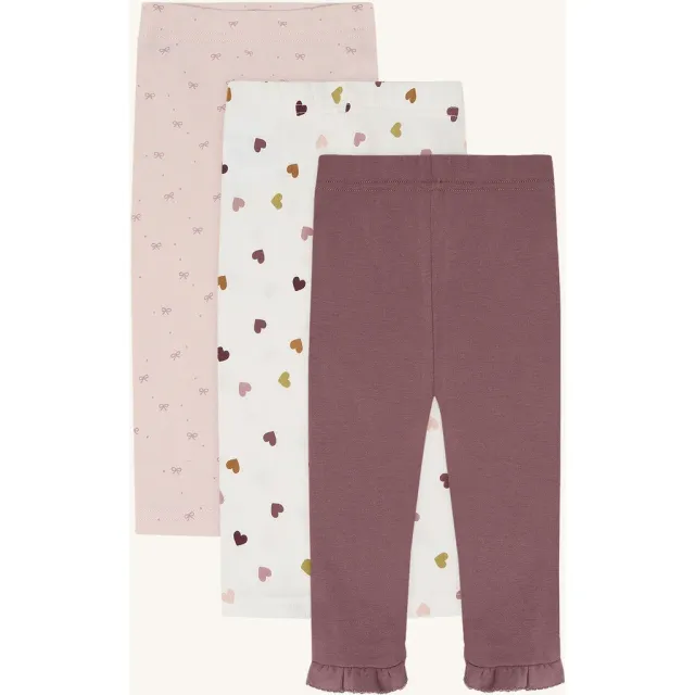 Hust & Claire Liva Bow leggings hushed pink 3-pak
