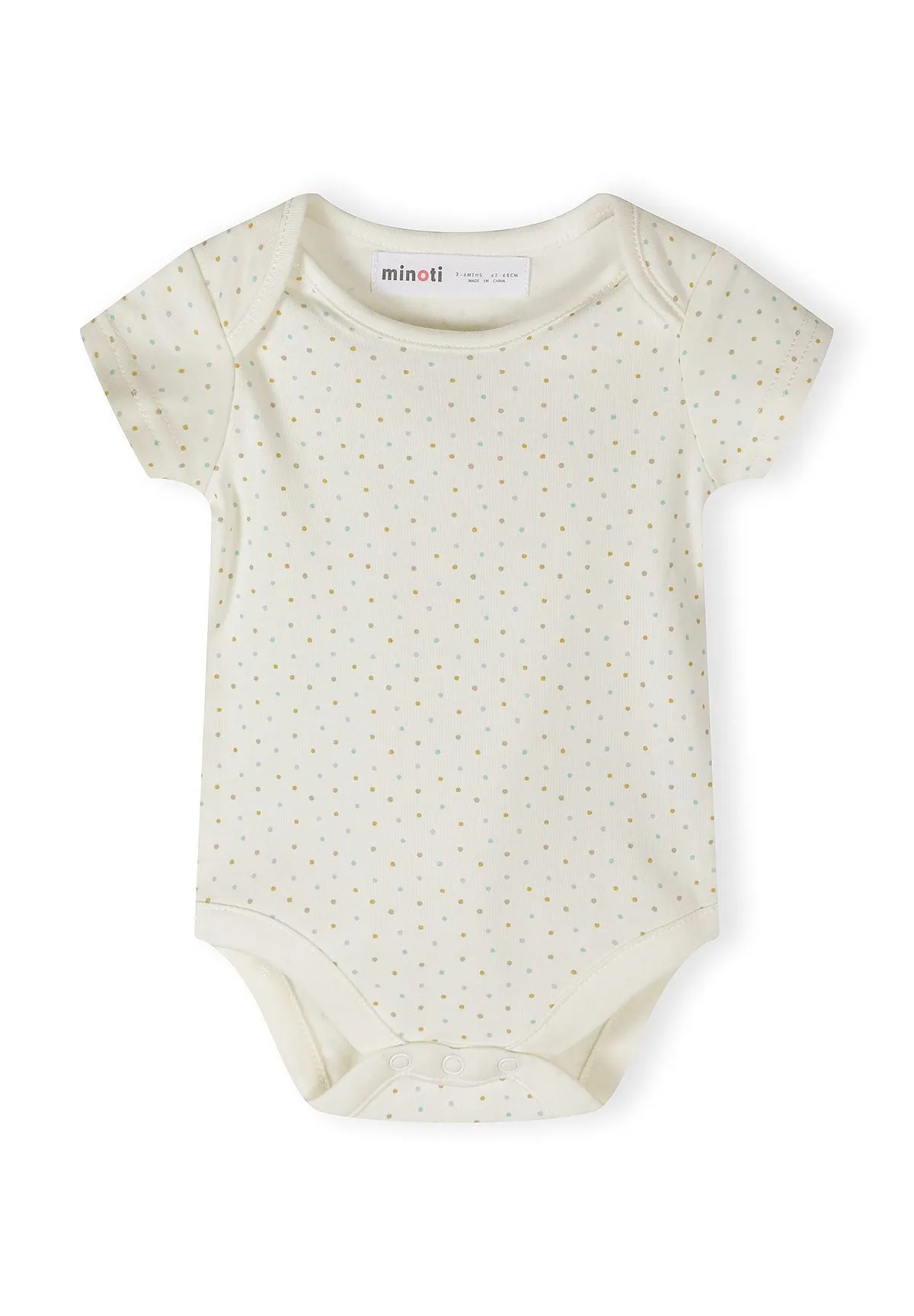 Minoti 44528 bodys 7-pak creme mint bomuld til baby