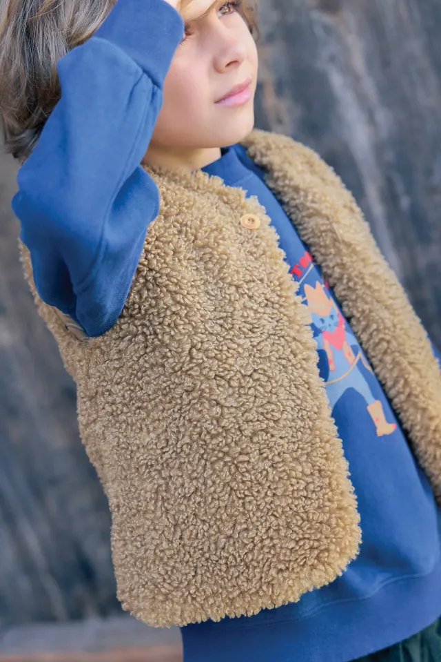Bonton Beti Barn vest Barn teddy 4A-14A