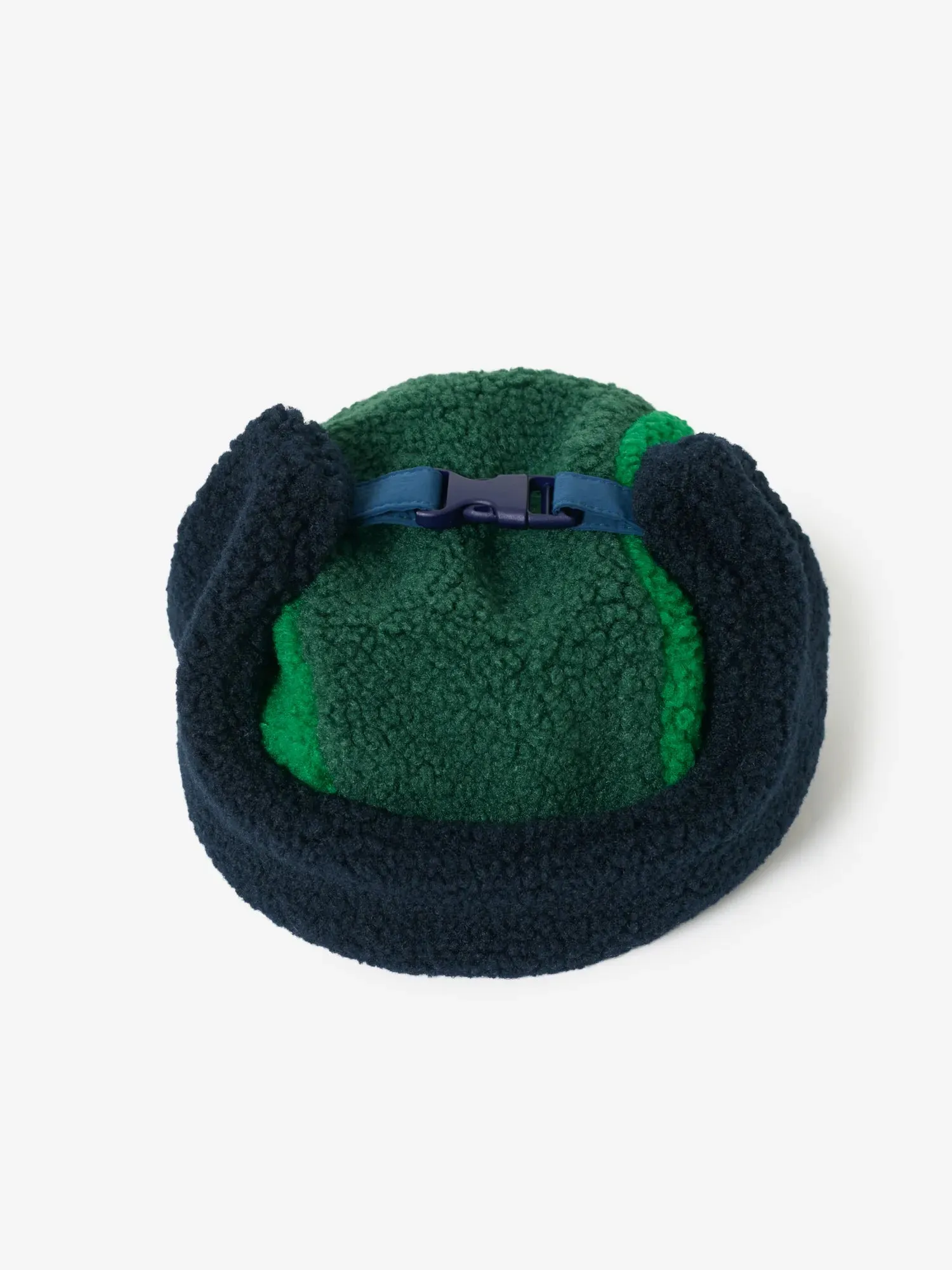 Bobo Choses All About Monsters color block sheepskin chapka navy HEAD52