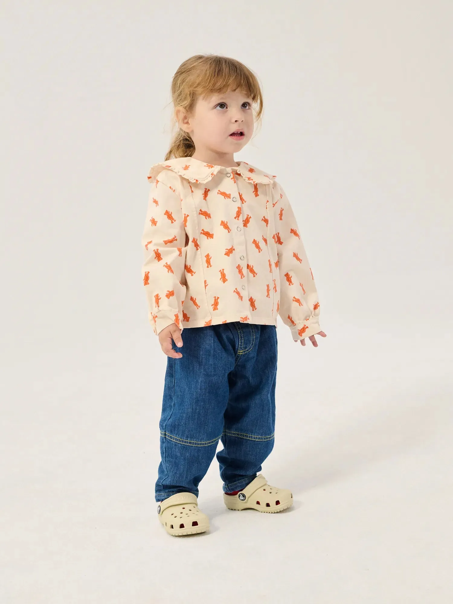 Bobo Choses Taxi Saurus Tag denimbukser midnatsblå baby