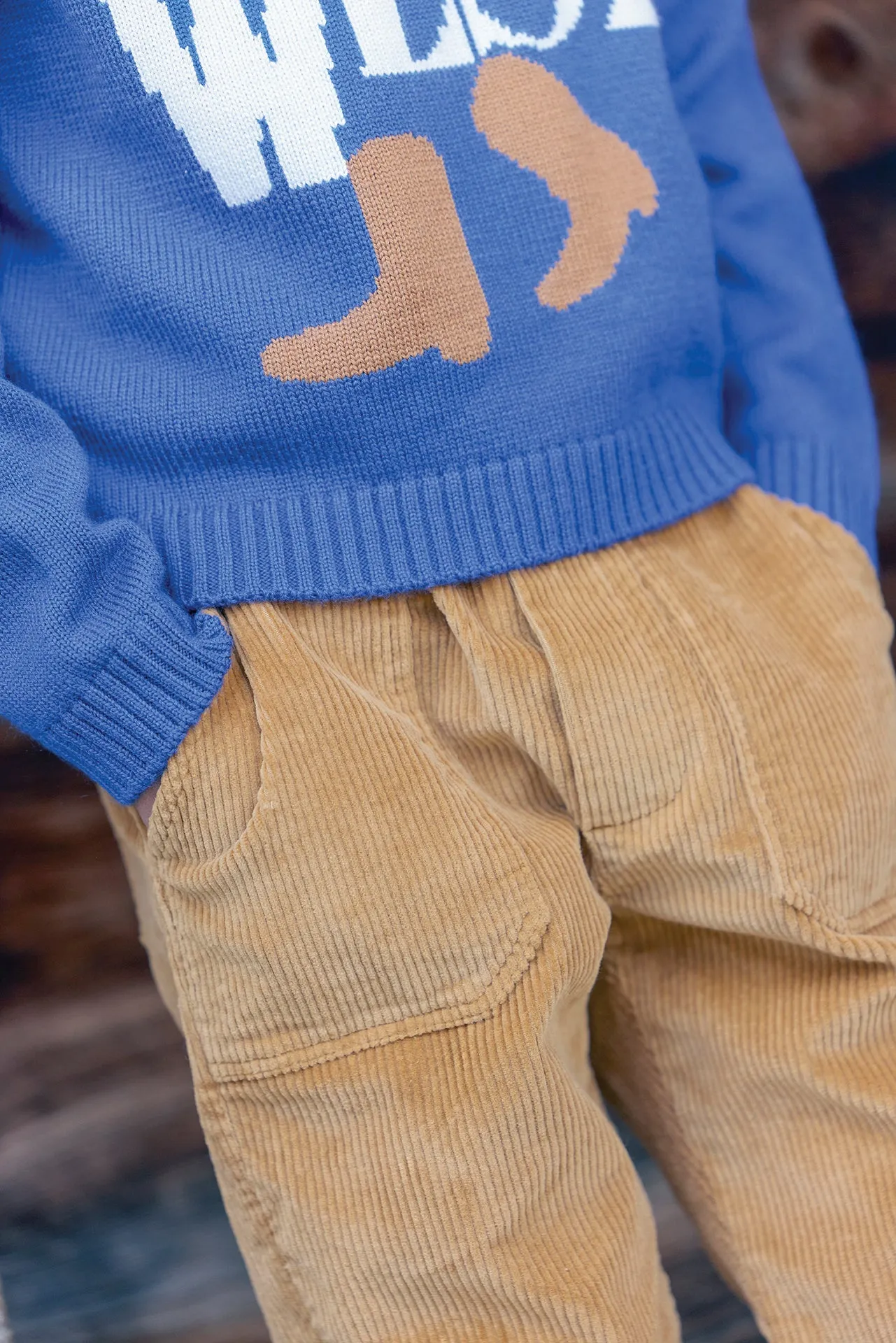 Bonton Milton West sweater blå uld 4A-14A