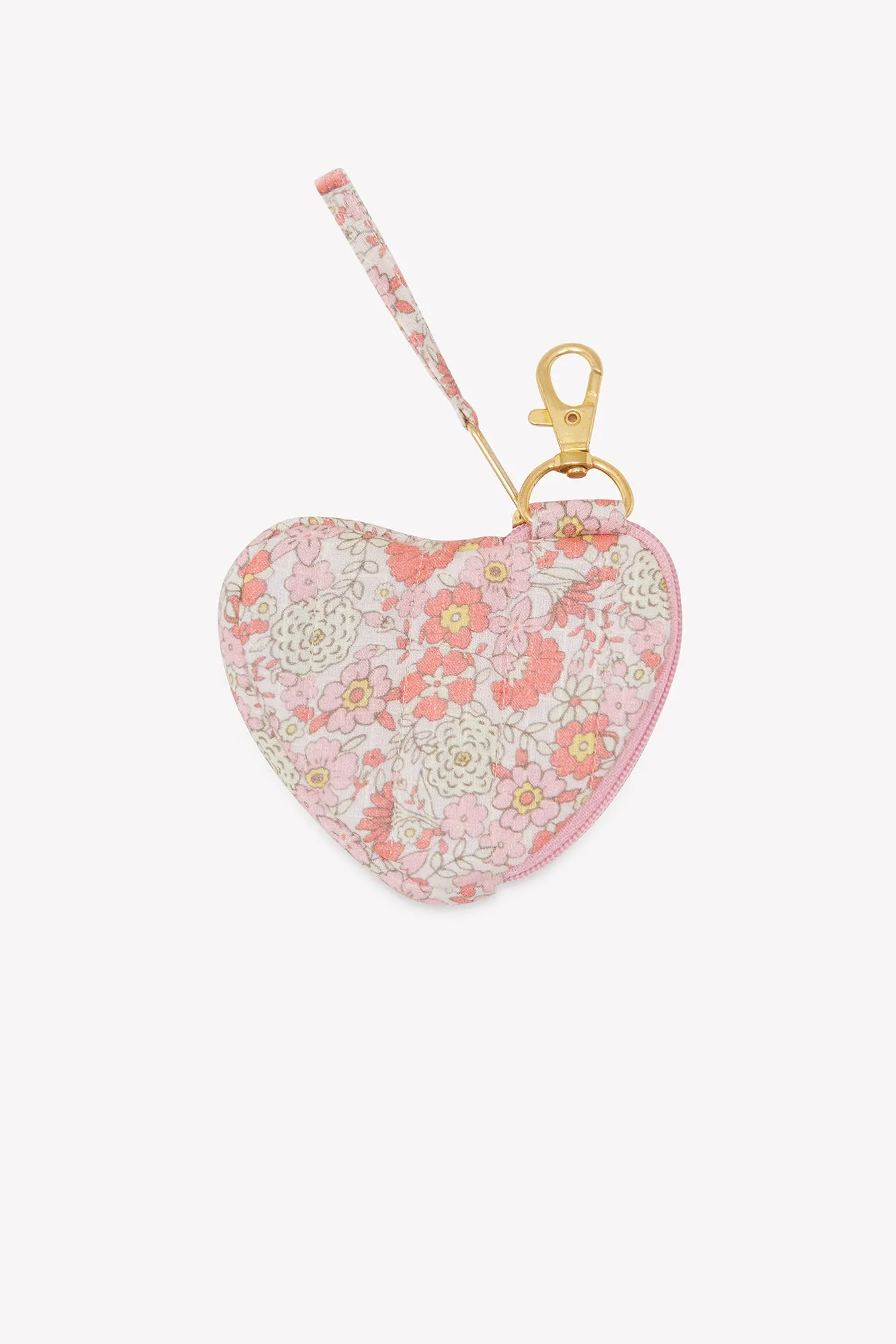 Bonton Fleur Vintage nøglering hjerte rosa blomst