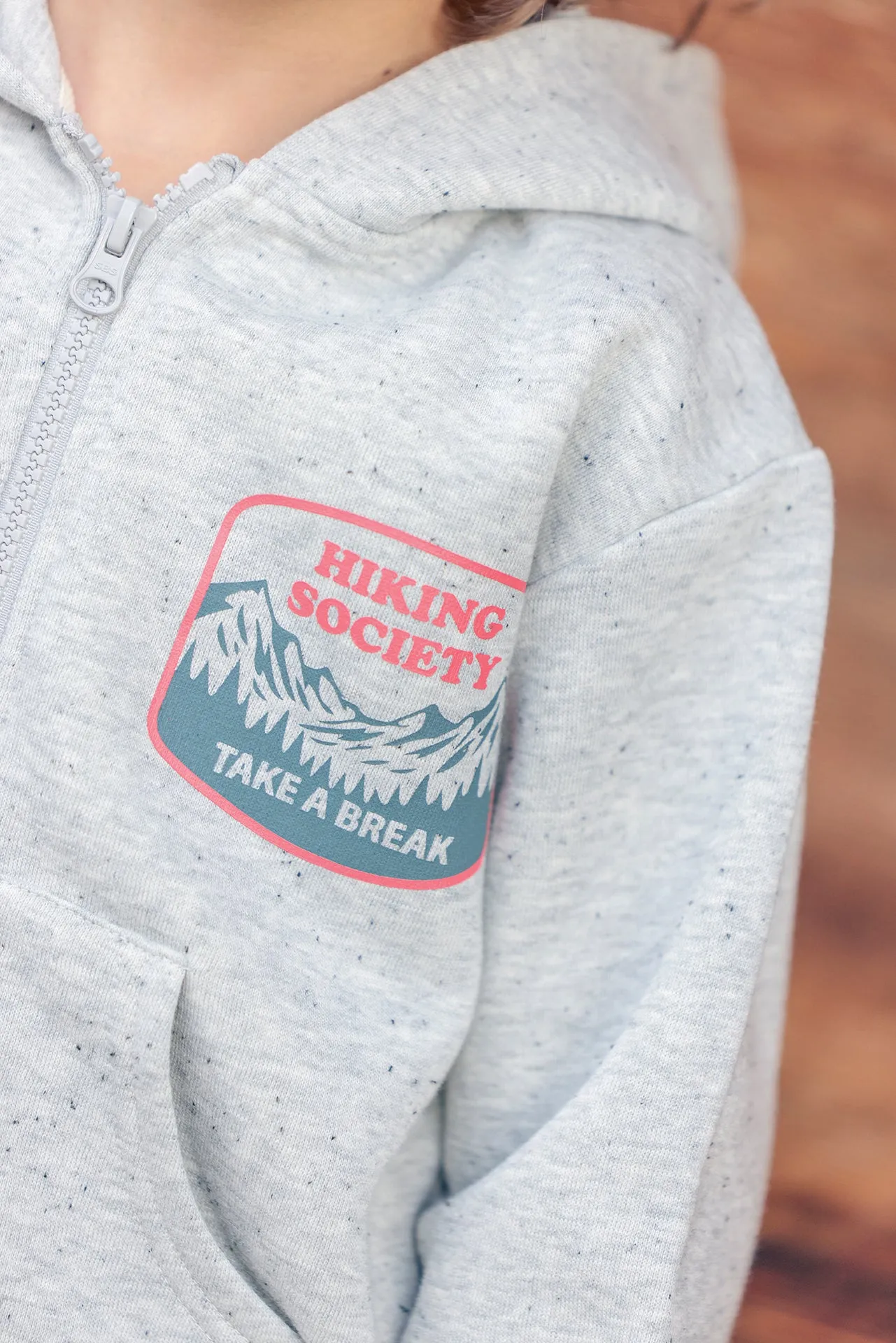 Bonton Lu sweatshirt grå lynlås 4-14A