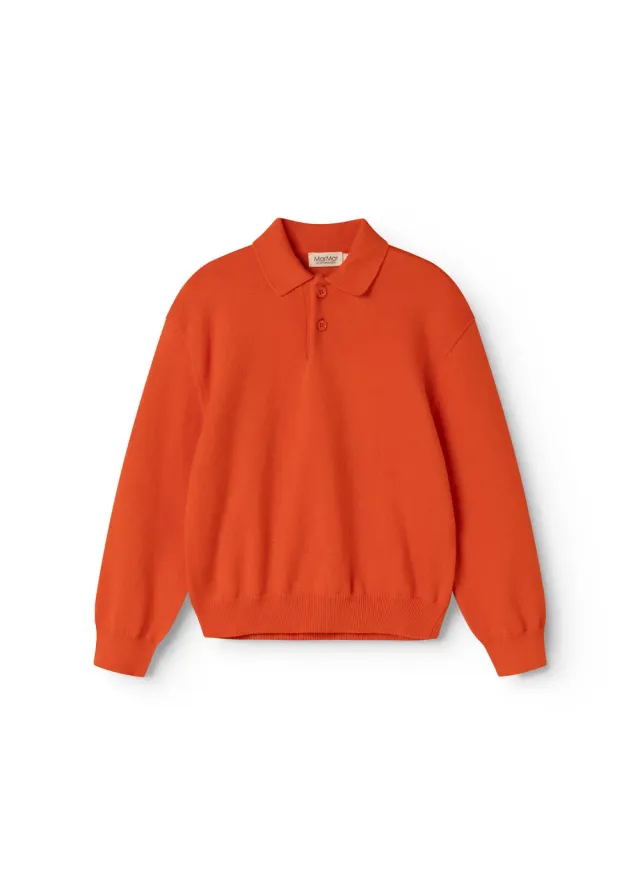 MarMar Teno Polo strikbluse Grapefruit uld-fri