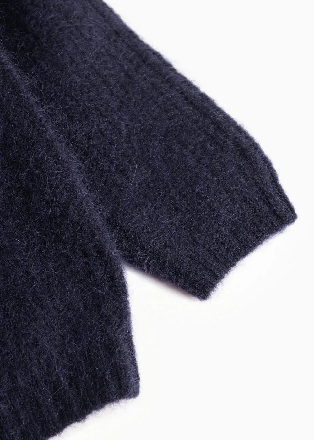 MarMar Jeans Tavon strikcardigan Darkness Melange mohair