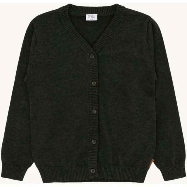 Hust & Claire Carsten cardigan dark grey økologisk