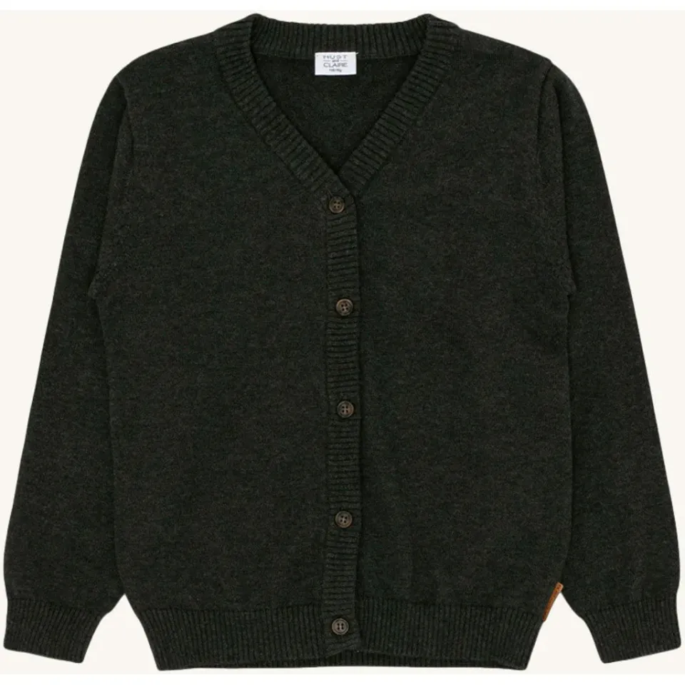 Hust & Claire Carsten cardigan dark grey økologisk