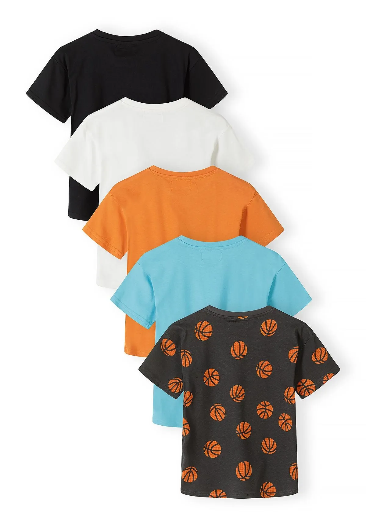 Minoti 44873 t-shirts 5-pak basketball bomuld