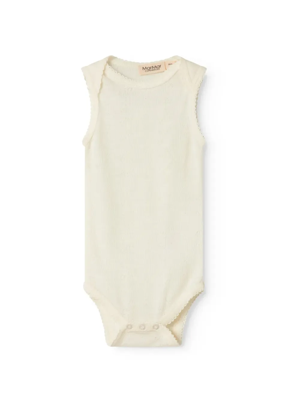 MarMar Wool Pointelle Bini bodystocking Natural uld