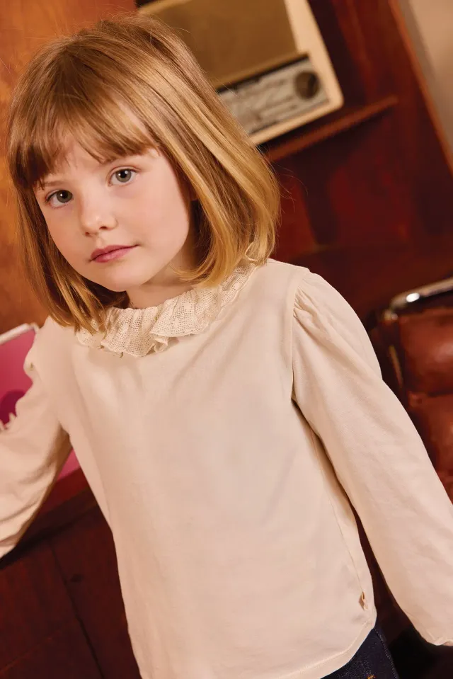 Bonton Piris Milk t-shirt ecru bomuld flæse