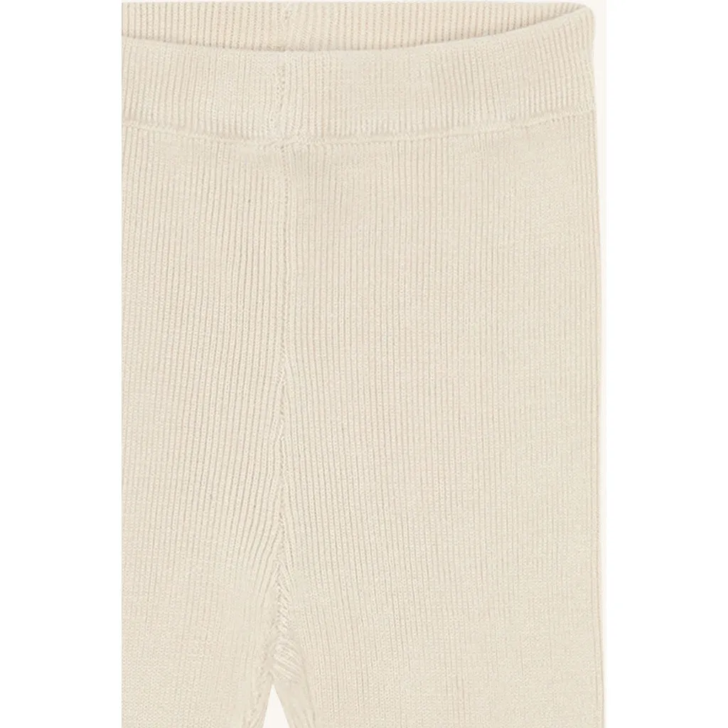 Hust & Claire HCLui Knit Rib leggings sandshell bambus