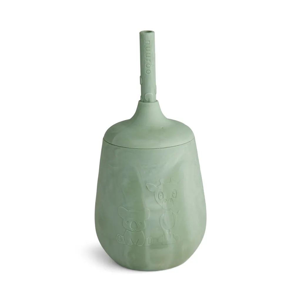 nuuroo Adita silikone kop med sugeroer 230 ml green
