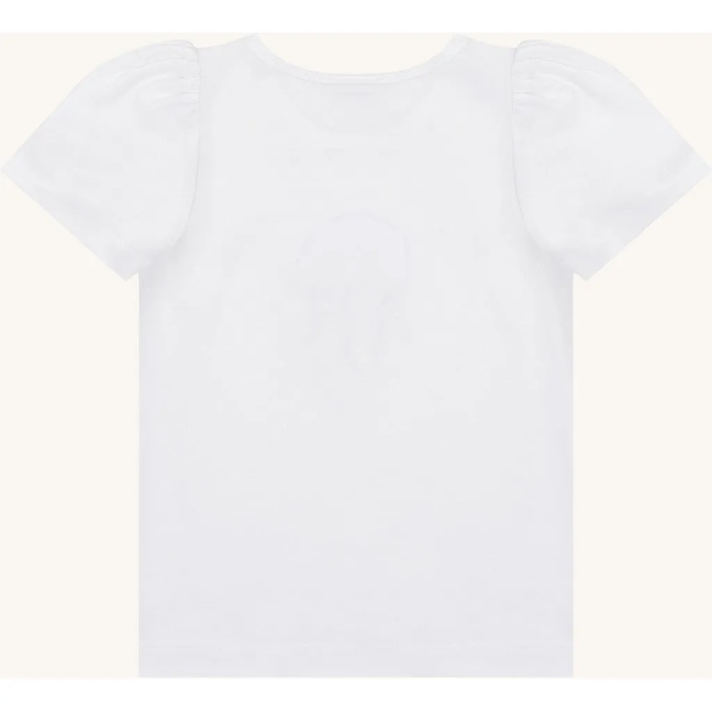 Hust & Claire HCAlma Goople T-shirt hvid bomuld