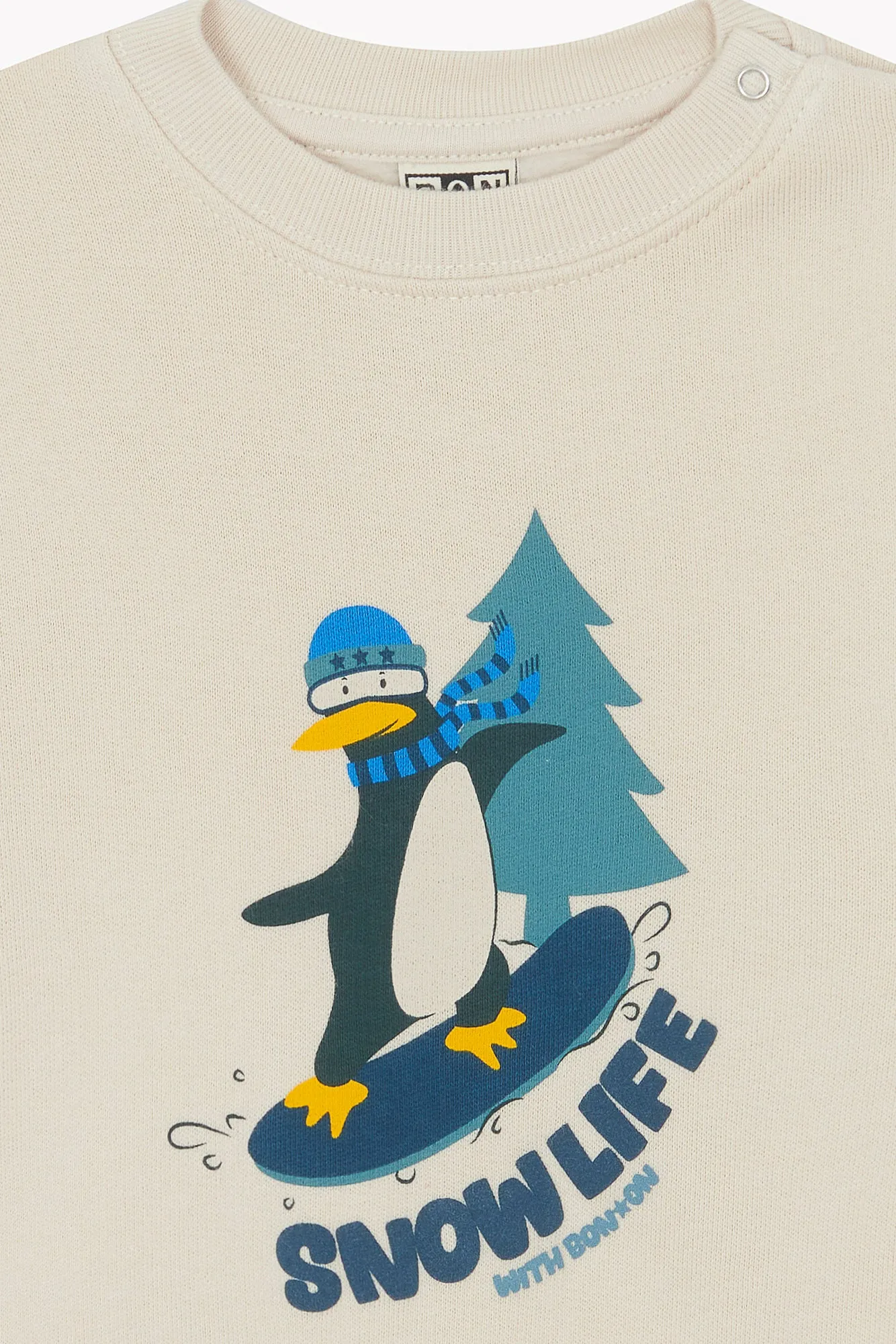 Bonton Smily Snow Life sweatshirt bomuld pingvin