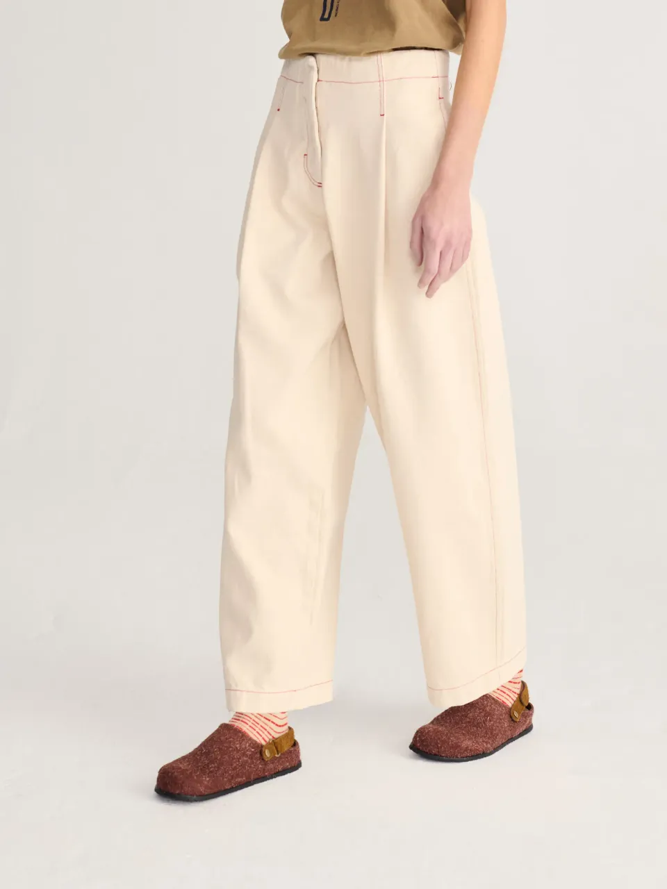 Bobo Choses All About Monsters barrel bukser ecru twill