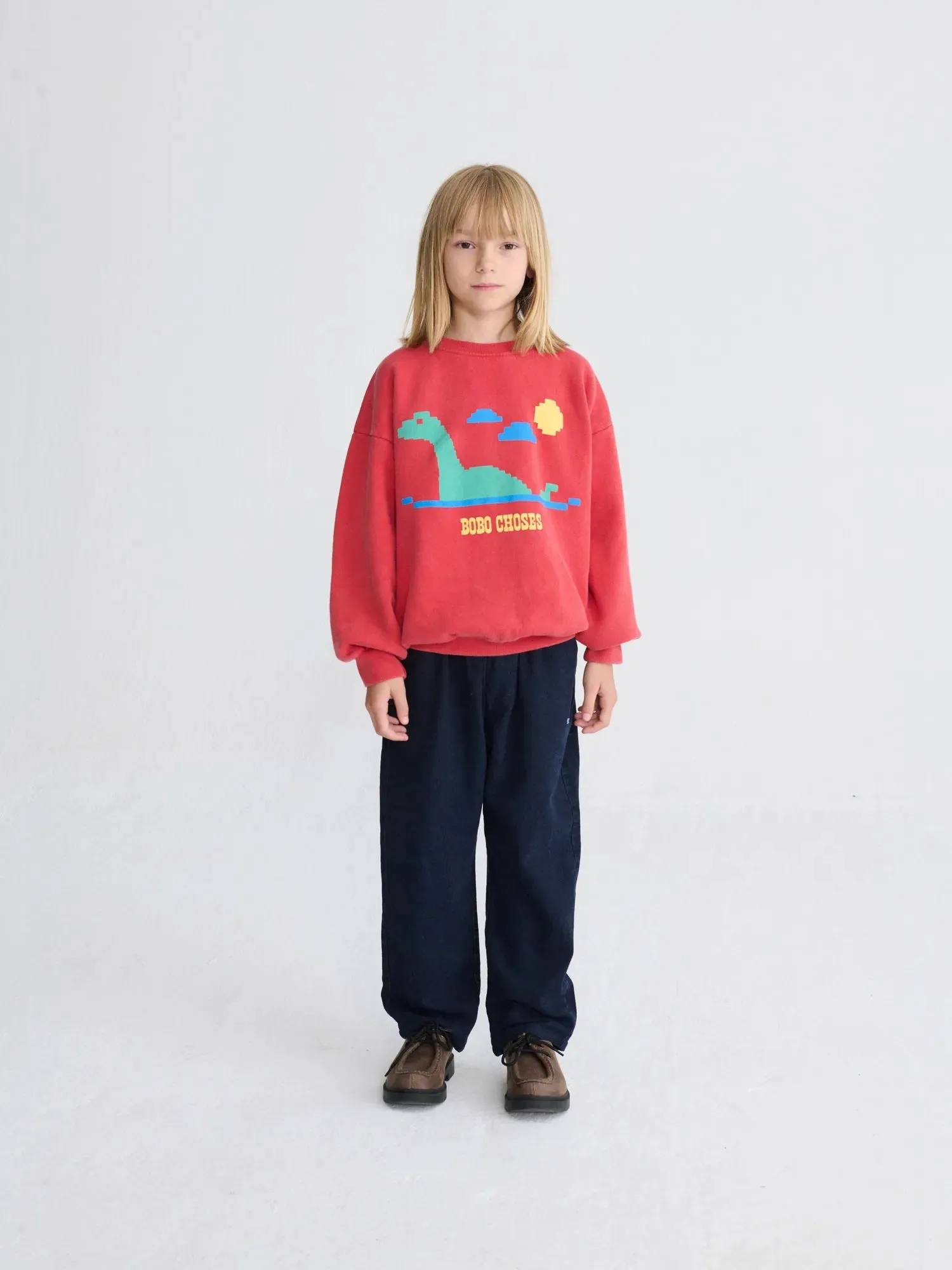 Bobo Choses Lake Monster sweatshirt rød 2-3Y