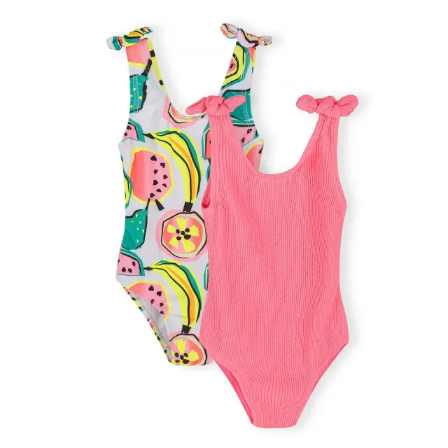 Minoti 42171 badedragt rosa koral 2-pak elastisk