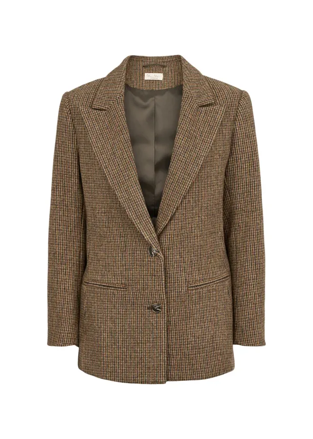 MarMar Java W Earthy Check uldjakke S uld