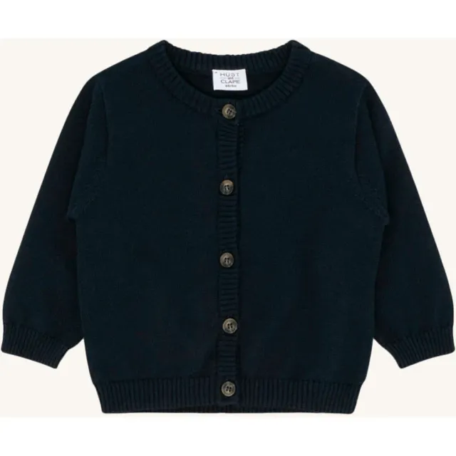 Hust & Claire HCClyde Cardigan Navy Økologisk Bomuld