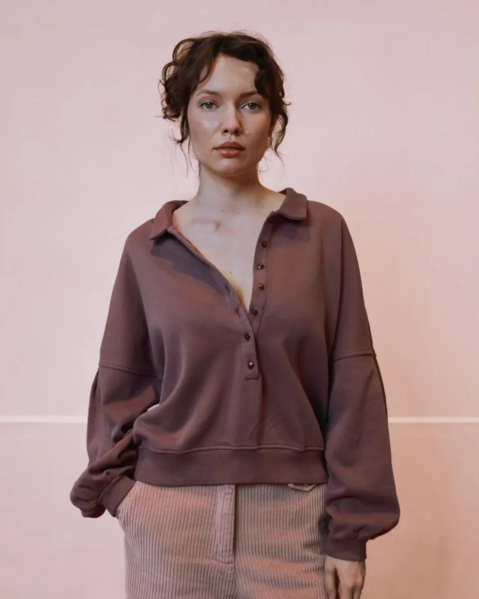 Emile et Ida Ennie sweatshirt lilla polo øko