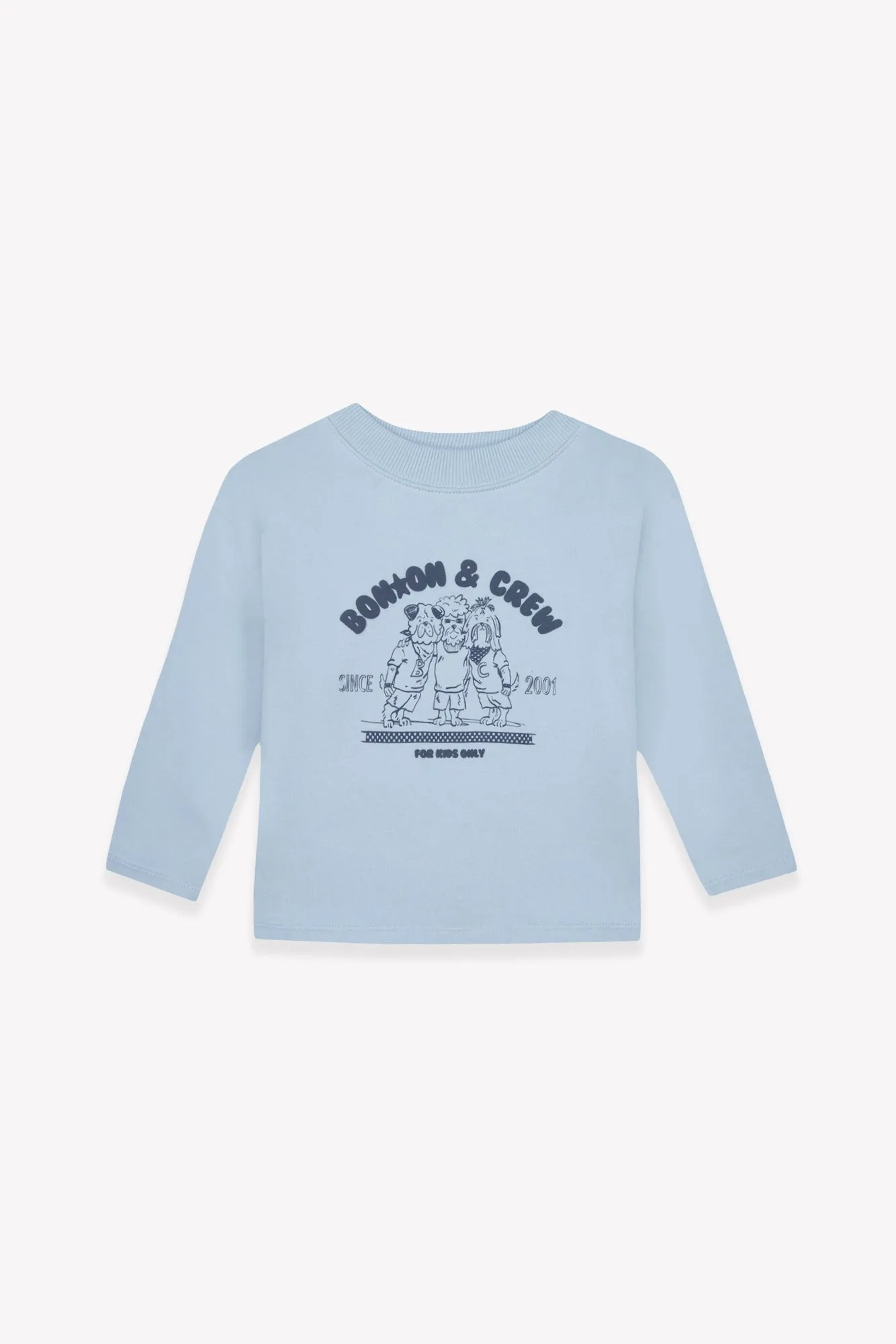 Bonton Laurel Crew t-shirt langærmet blå hunde