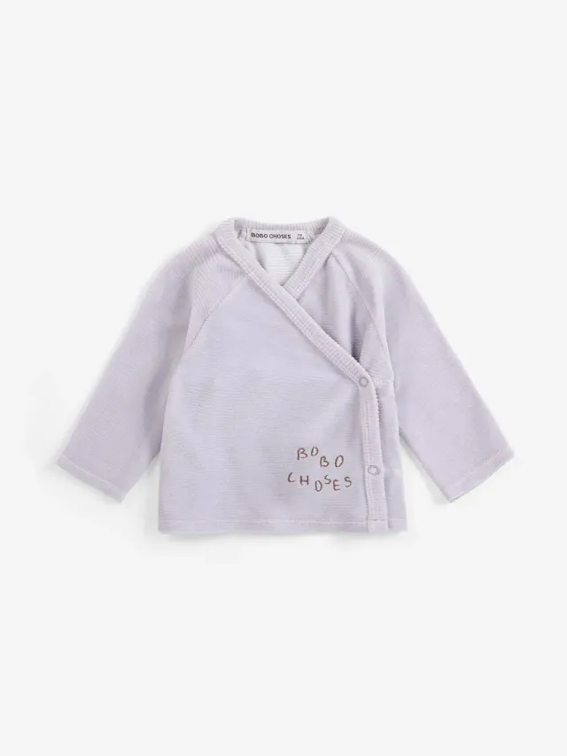 Bobo Choses Crossed Velvet T-shirt lavendel 1M