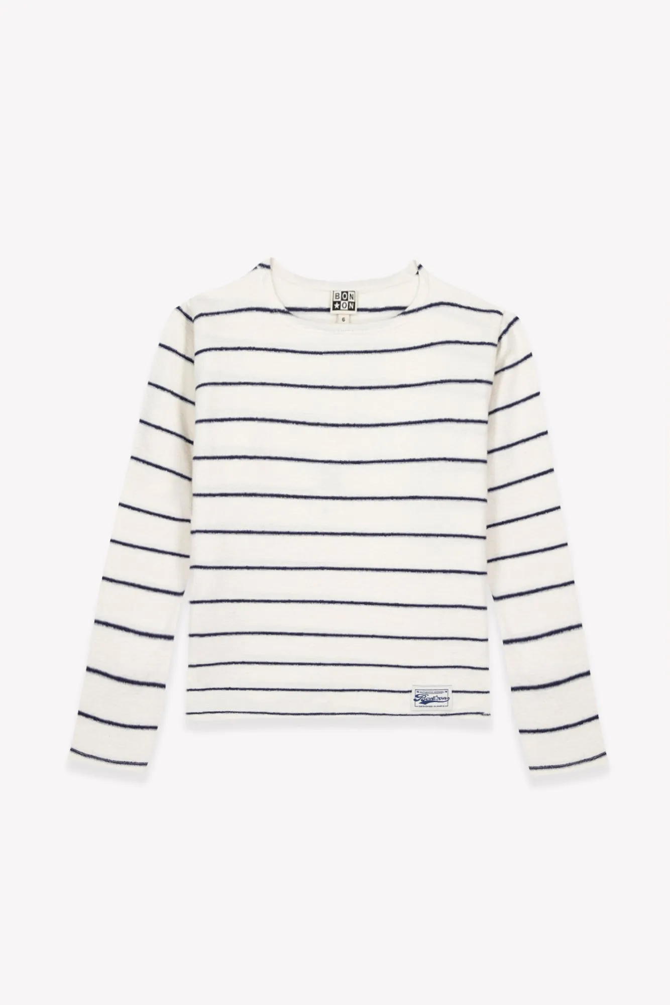 Bonton Poulpe T-shirt stribet bomuld blæksprutte