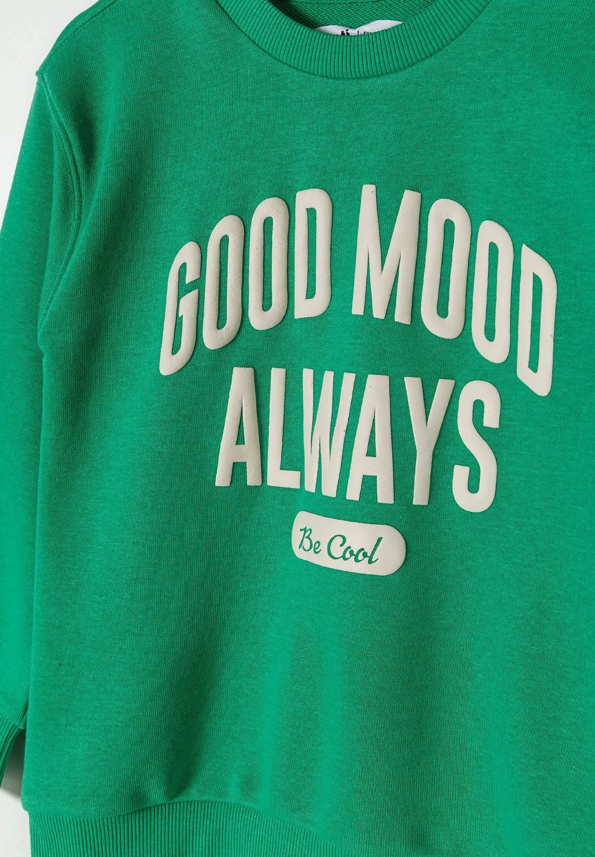 Minoti Good Mood sweatshirt grøn bomuld 86-128