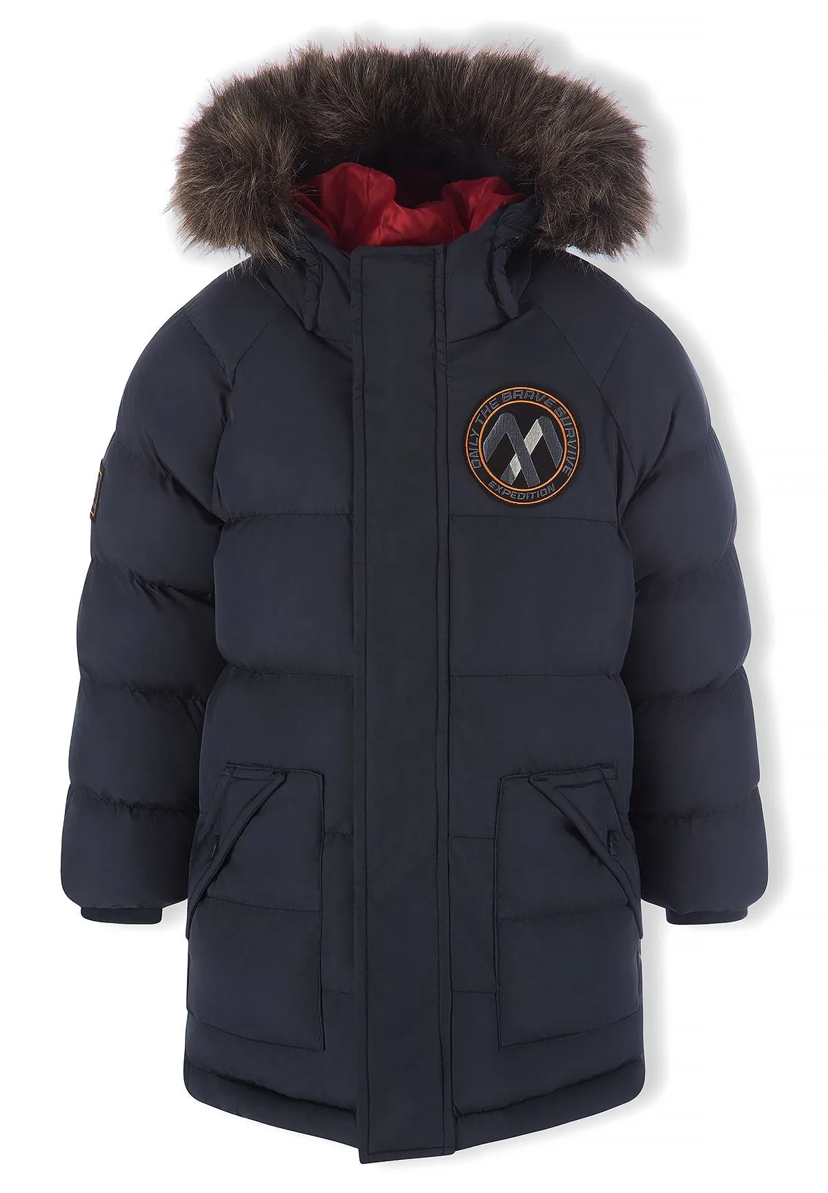 Minoti parka dreng navy quiltet str. 104-172