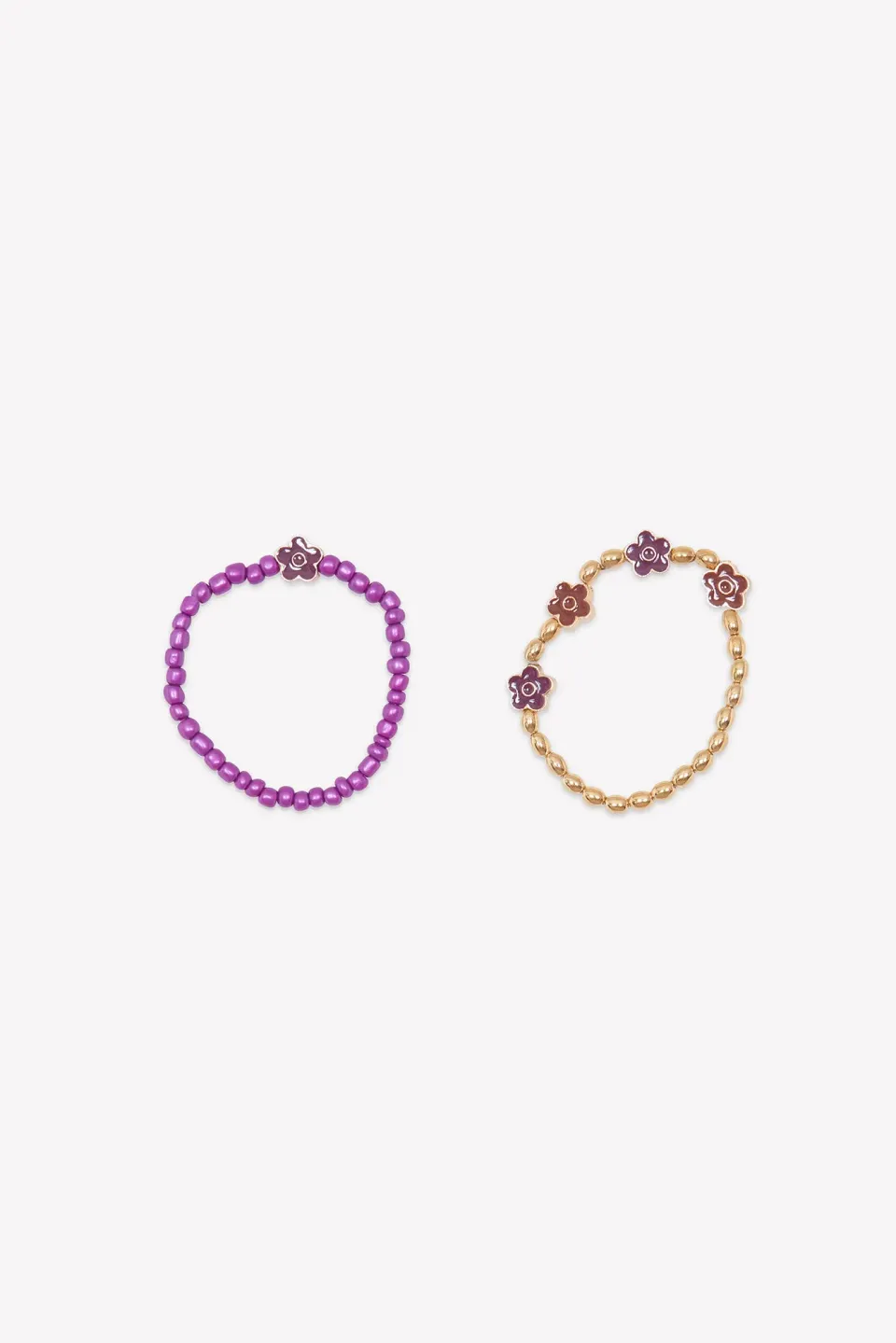 Bonton Violet Fleurs armbånd 2-pak lilla
