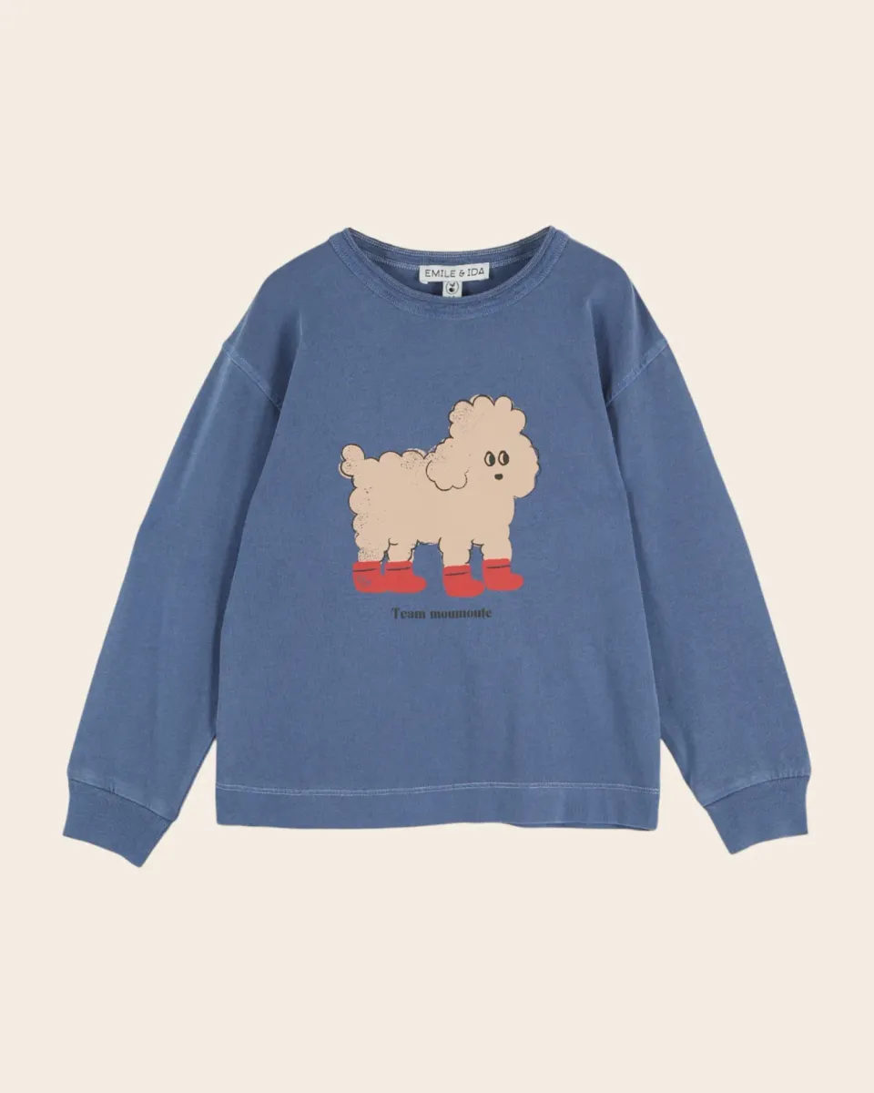 Emile et Ida langærmet t-shirt blå puddel