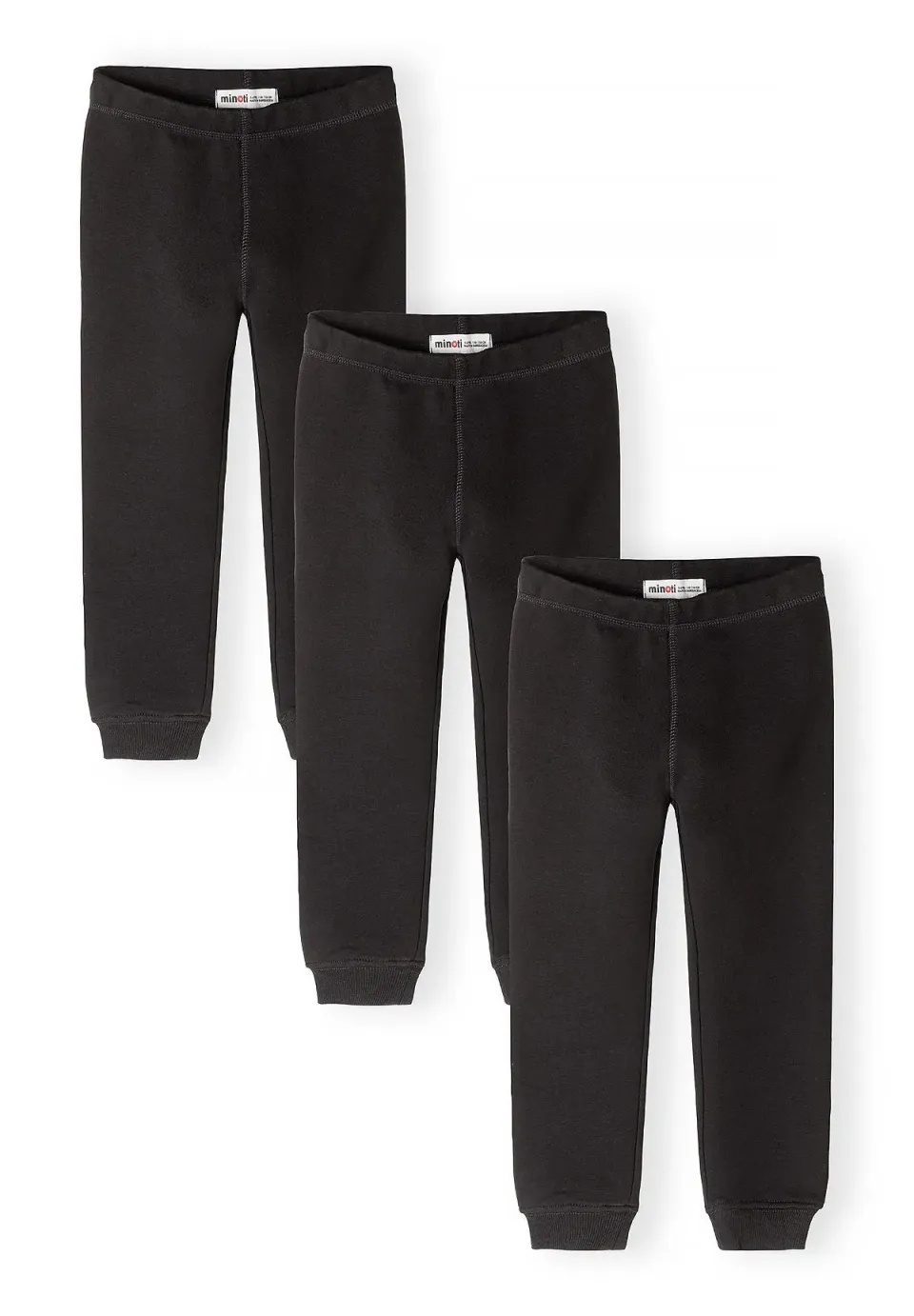 Minoti leggings 3-pak sort med ribkant