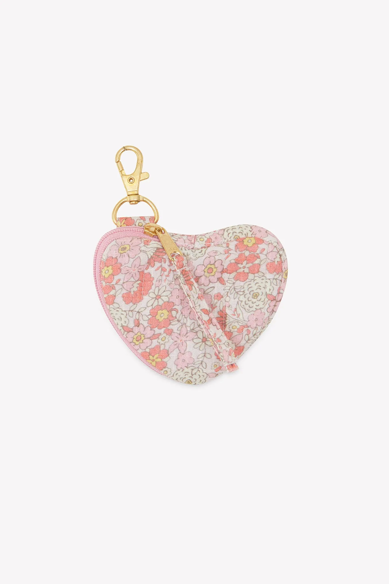 Bonton Fleur Vintage nøglering hjerte rosa blomst